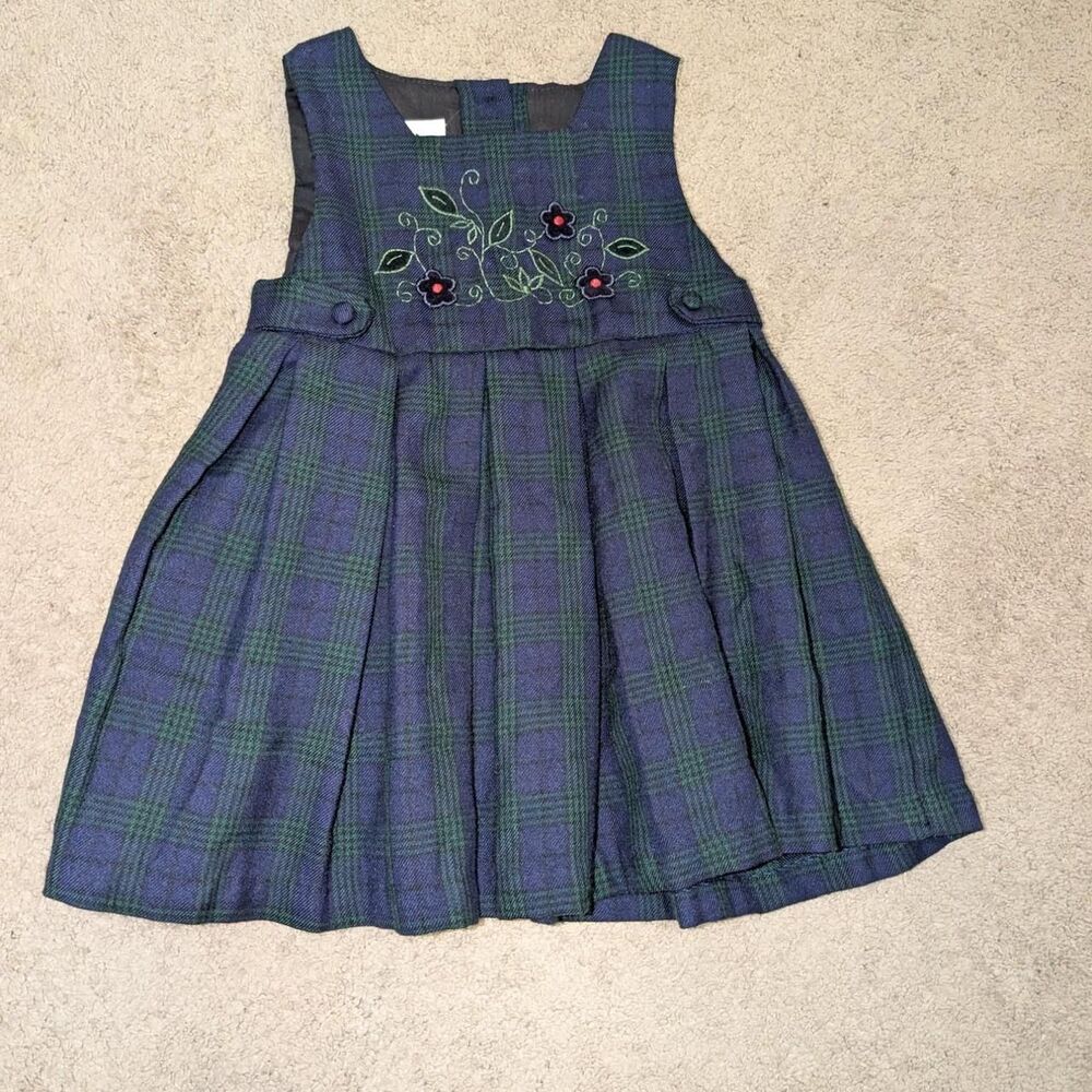 kids Blue and Green Casual-dresses